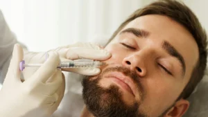 Man receiving an injection